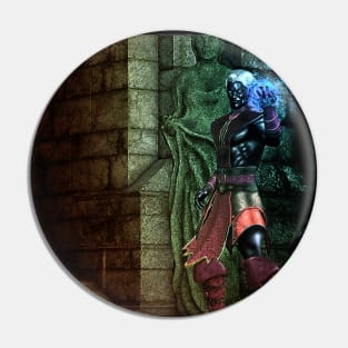 Dark Elf Mage Pin