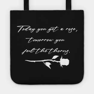 ROSE & THORNS (dark background) Tote