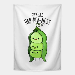 Spread Hap-pea-ness Cute Happy Peas Pun Tapestry