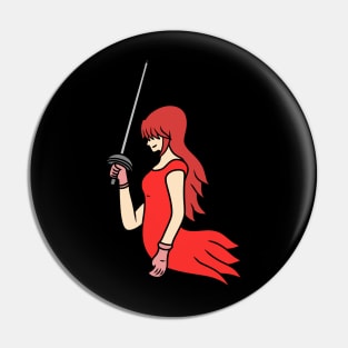 Fencer girl Pin