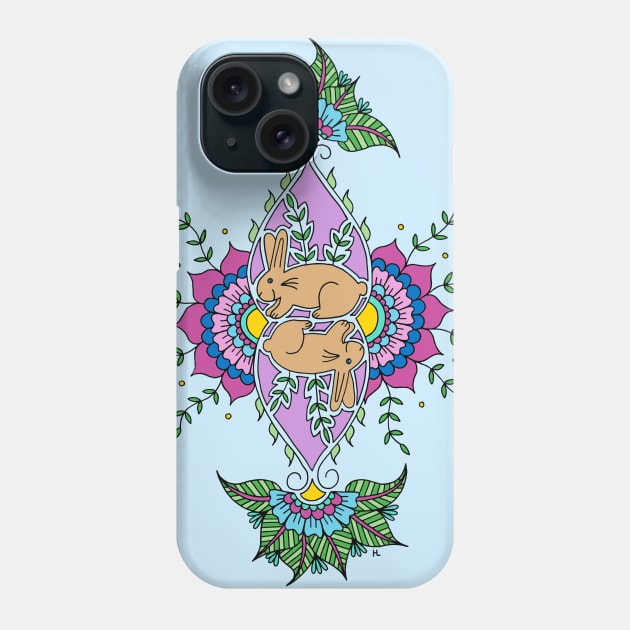 Spring Rabbits Phone Case by HLeslie Design