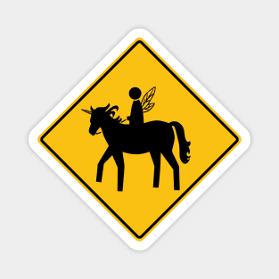 Fairy and Unicorn Crossing Magnet