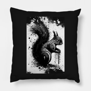 Ink Painting of A Squirrel Pillow