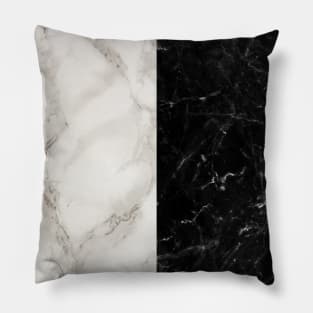 Black and white pastel shade marble Pillow