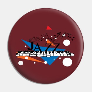 Jazz Piano Music Pin