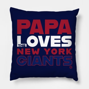 Papa Loves the New York Giants Pillow