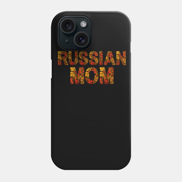 Russian mom in khokhloma traditional pattern Phone Case by EdenLiving