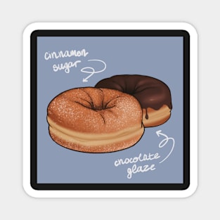 Cinnamon and chocolate donuts Magnet