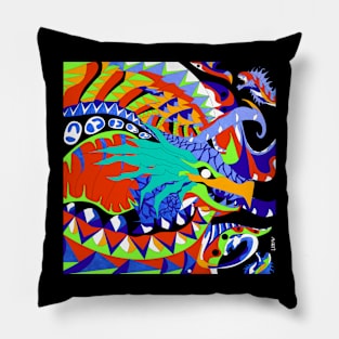 kraken monster ecopop art Pillow