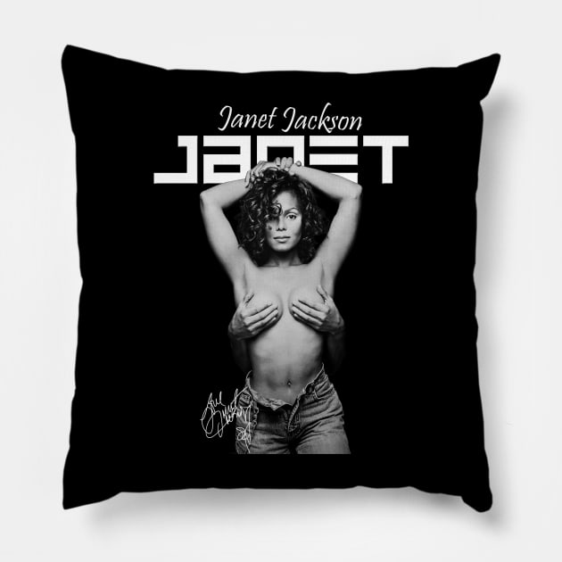 Janet Jackson Vintage Tour Concert Pillow by Evergreen Daily