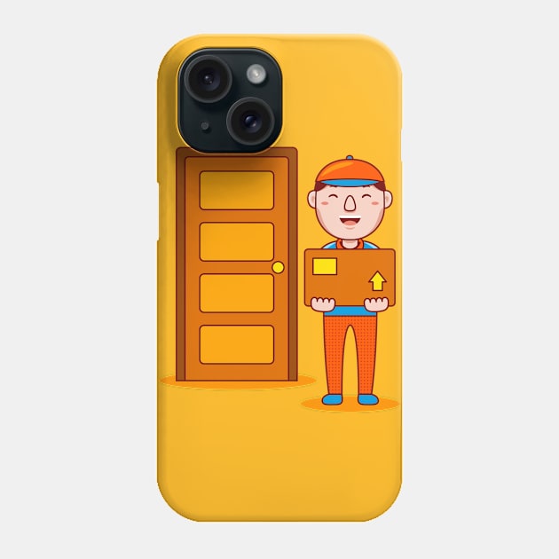 Cute Courier Cartoon Phone Case by MEDZ