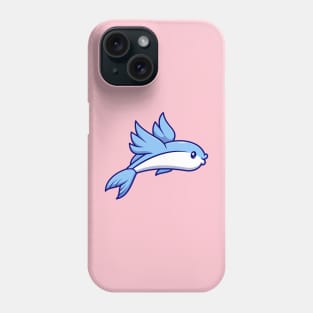 Cute Flying Fish Swimming Cartoon Phone Case