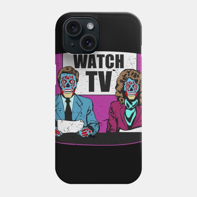 They Live! Obey, Consume, Buy, Sleep, No Thought and Watch TV Phone Case by DaveLeonardo