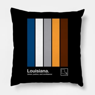 Louisiana State Flag  // Original Minimalist Artwork Poster Design Pillow