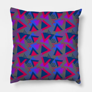 Vibrant Abstract Triangle Pattern Pillow