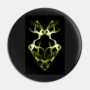 Smoke Art Abstract design ant head (yellow) Pin