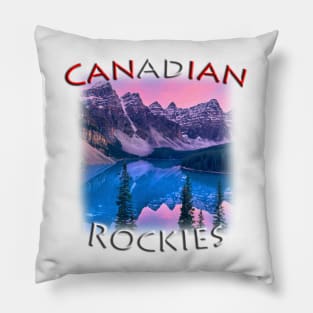 Canadian Rockies - Moraine Lake sunset Pillow