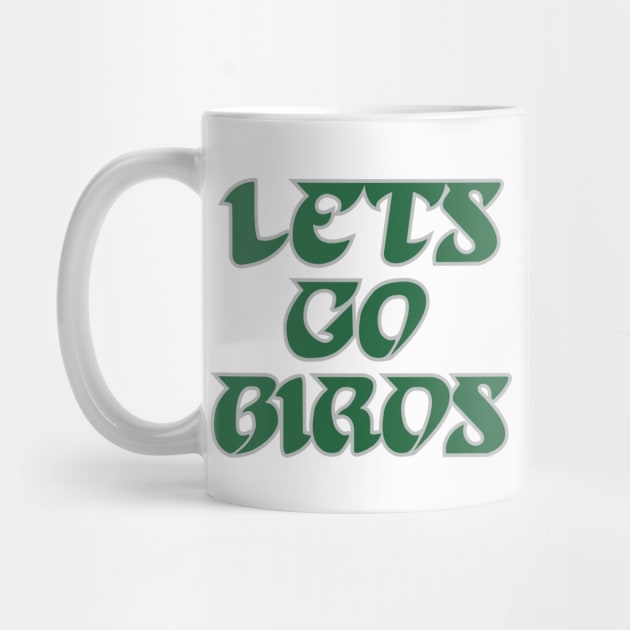 Lets Go Birds, Retro - White - Eagles - Magnet