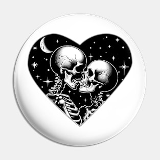 The Lovers Skeleton Lovers Valentine's Day Pin