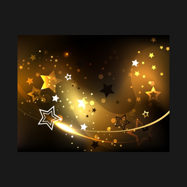 Abstract Background with Golden Stars by Blackmoon9