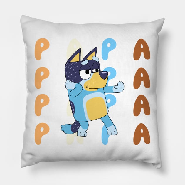 Papa Heeler Pillow by Coach Alainne Designs