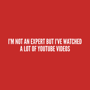 I'm Not An Expert But I've Watched A Lot Of YouTube Videos - Funny Slogan Internet Humor Statement Joke T-Shirt