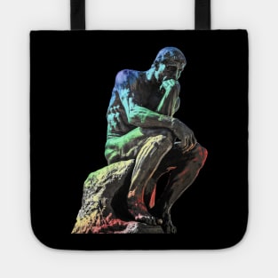 The Thinker Statue Colorful Artwork Tote