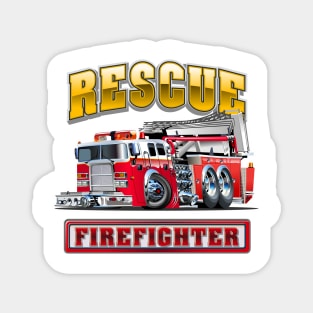 Cartoon Fire Truck Magnet