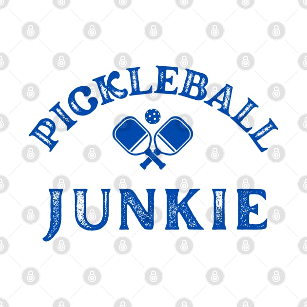 JUNKIE,  Pickleball Junkie, pickleball lover, paddle ball, retro vibe by KIRBY-Z Studio