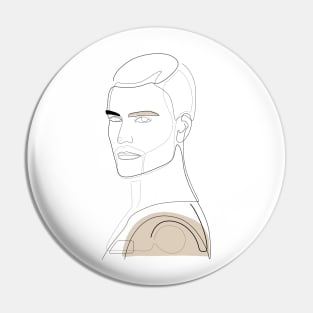 Handsome In Beige Pin