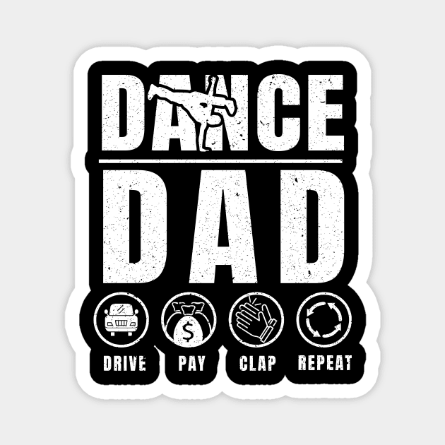 Funny Dance Dad Shirt Proud Dancer Dancing Father Men Magnet by Sky at night