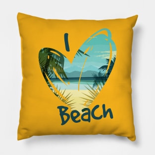 I love beach Pillow