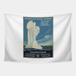 Yellowstone National Park Vintage Poster - National Park Service Tapestry