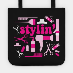 Stylin' Pink Hair Stylist Salon Barber Curling Iron Blow Dryer Styling Tools Tote