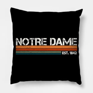 Notre Dame Retro EST. 1842 Pillow