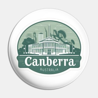 Canberra Australia Vintage Travel Sticker Pin