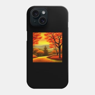 Landscape In Autumn Realism Phone Case