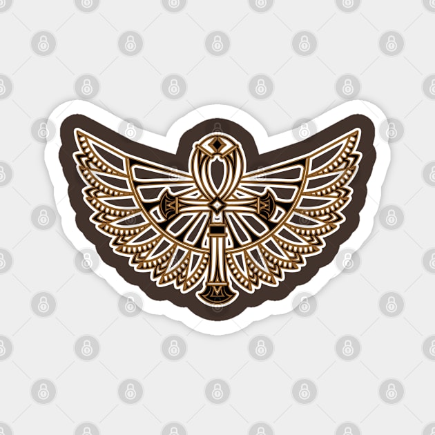 Egypt mystic symbol with cross and wings Magnet by BE MY GUEST MARKETING LLC