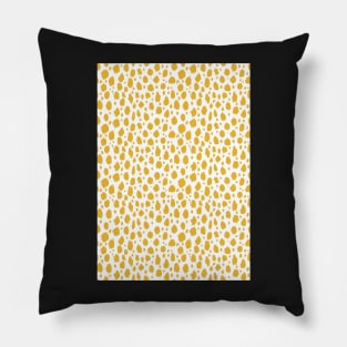 White and Yellow Spot Dalmatian Pattern Pillow