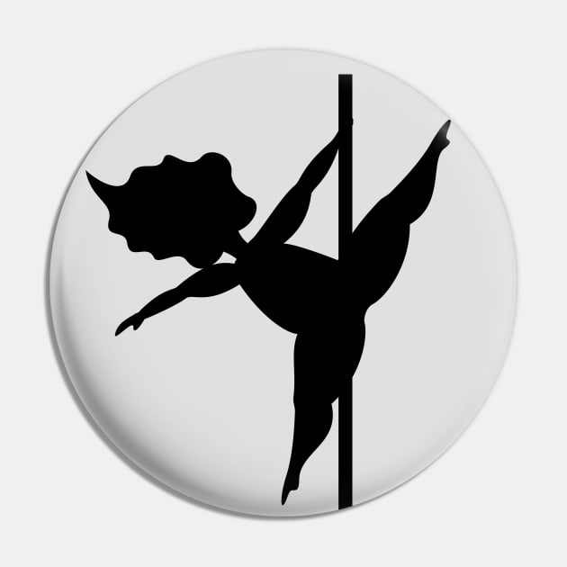 Pole Fitness | Body Confidence | Pole Dancer Silhouette Pin by ABcreative