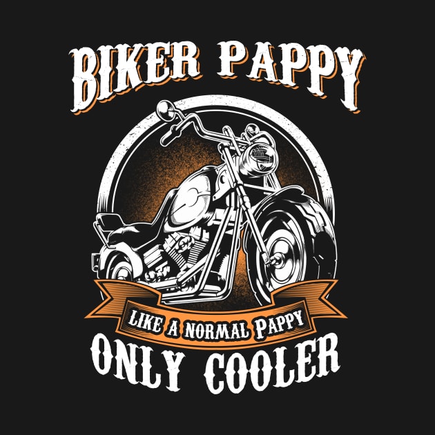 Only Cool Pappy Rides Motorcycles T Shirt Rider Gift by easleyzzi