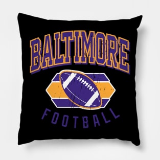 Vintage Baltimore Football Pillow