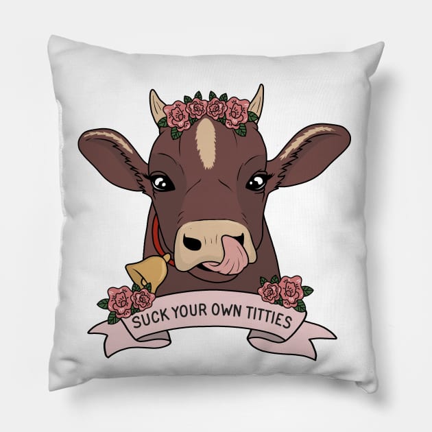 Suck your own titties Pillow by valentinahramov