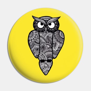 Owl (yellow background) Pin