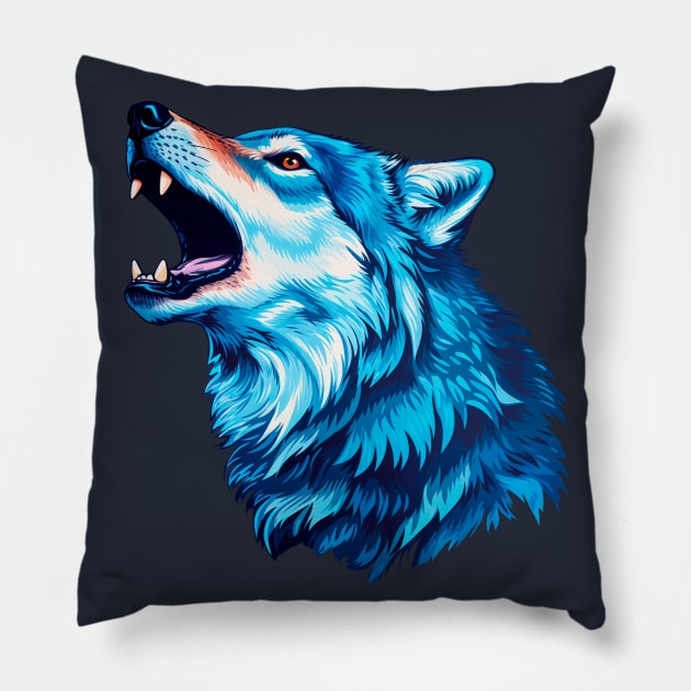 Sky wolf Pillow by ananastya