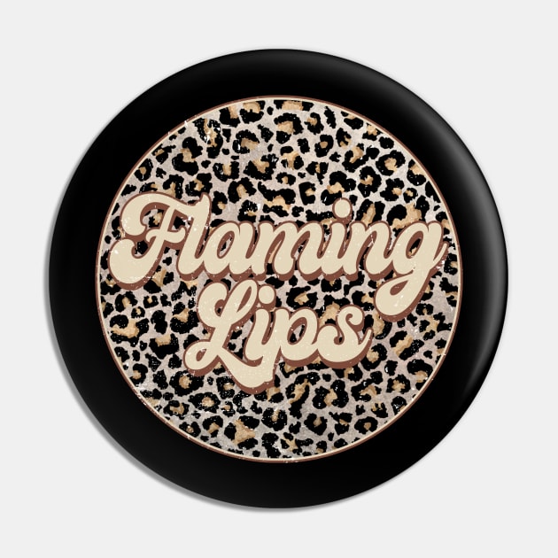 Classic Music Flaming Personalized Name Circle Birthday Pin by Friday The 13th