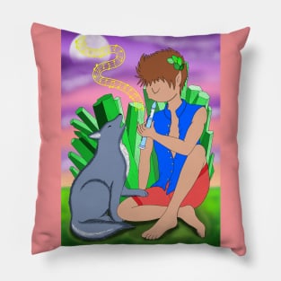 Fairy and wolf friend Pillow