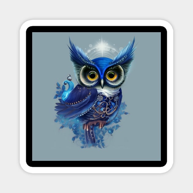 The Most Elegant Birds of Prey the beautiful Fantasy Owl Magnet by Nicky2342