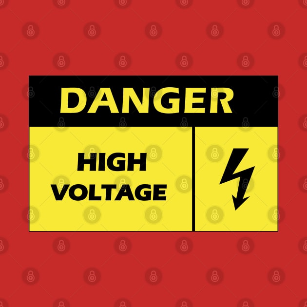 Dangerous Electrical High Voltage warning Lable for Electrician engineers by ArtoBagsPlus