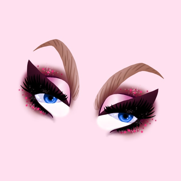 Trixie Mattel's iconic eye makeup by Cute Stuff